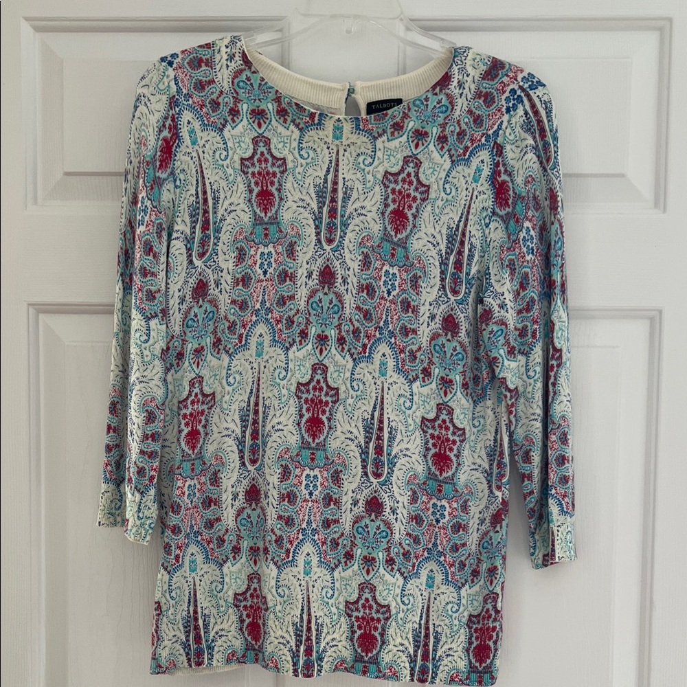 Talbots Multicolor Paisley Blouse